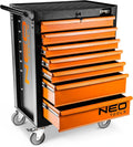 armoire NEO TOOLS, Noir/Orange, 84-222 Servante d'atelier noir orange