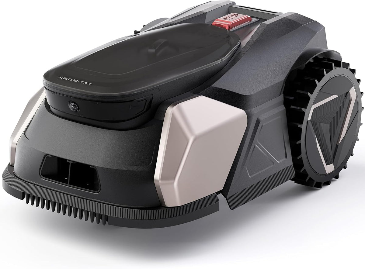 neobitat Tondeuses robot, 500 m, Noir/Gris, N500 Robot Tondeuse sans Fil périphérique, Recommandé ², Cartographie IA Vision sans RTK