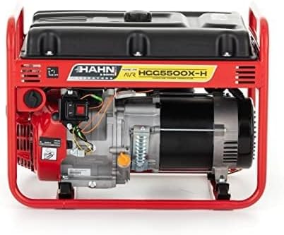 HAHN & SOHN groupe électrogène, 3 675 x 485 x 500 mm, 5 kW, 18 l, Rouge/Noir, 2 heures (à 50 % de charge) - Autonomie pour un usage commercial