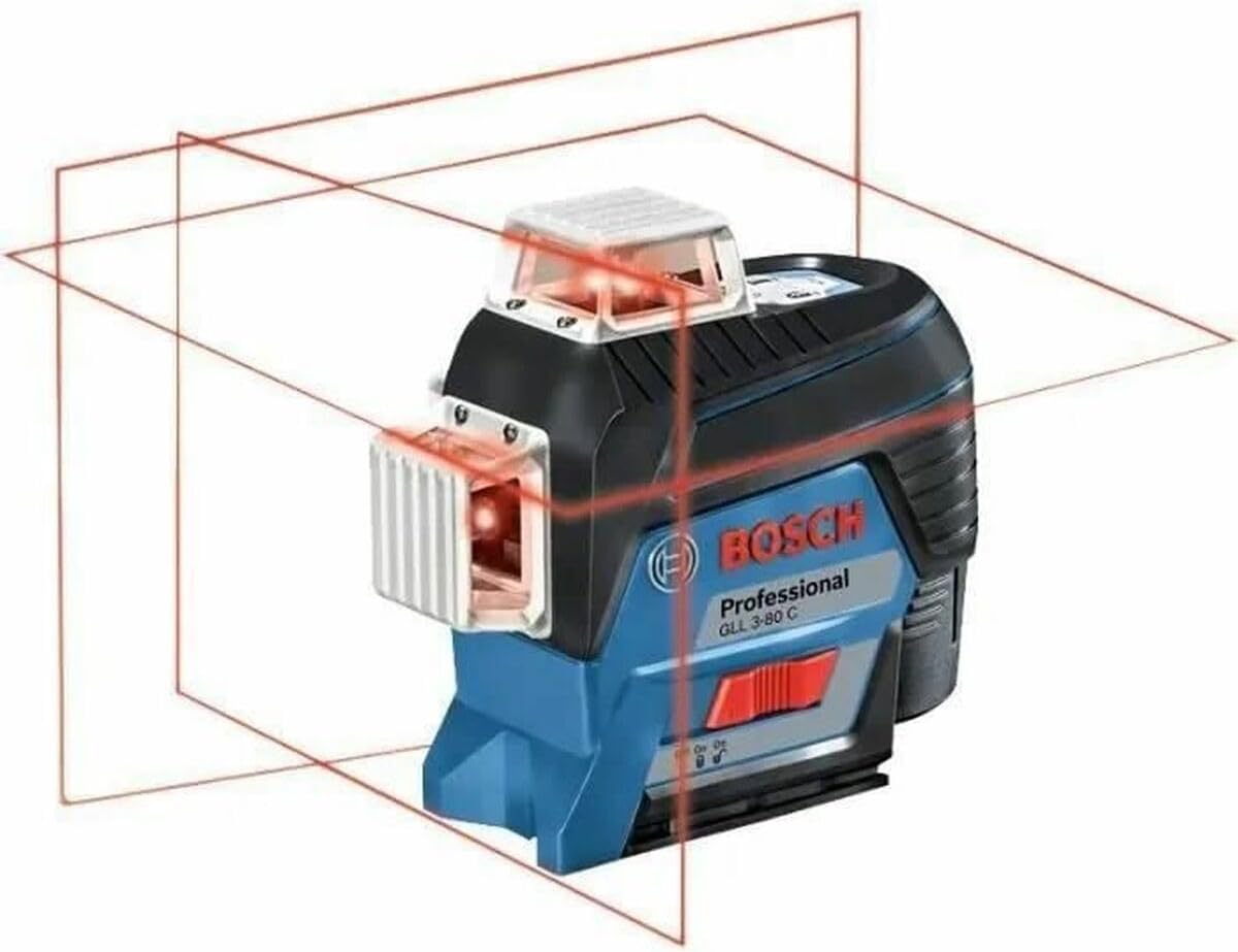 Bosch Professional Niveaux électroniques, 12 V, 2 Ah, Blanc/Bleu