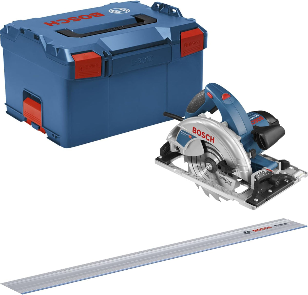 Bosch Scies circulaires, Bleu/Gris, GKS 65 GCE + FSN L-BOXX