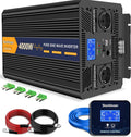 Starkbaer onduleur, 12 V, 230 V, 4000 W, 8000 W, Noir/Bleu, Transformateur de Tension Pure Sinus / Solaire