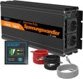EDECOA onduleur, 3500w, 12v, 220v, 230v, Noir/Gris