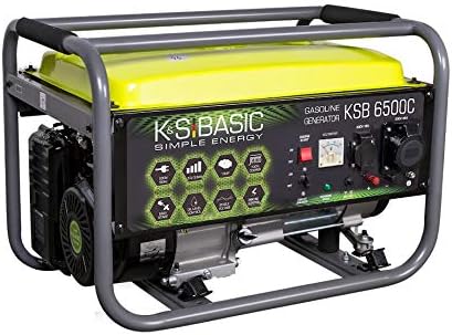 K&S BASIC groupe électrogène, 5500 W, 12 V, Gris/Noir, Générateur à essence KSB 6500C, puissance maximale