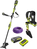 RYOBI débroussailleuse, 36 V, 1,6 mm, Blanc/Gris, Pack Lithium-ION RBC36X26B - Bobine Fil Rond diamètre RAC101