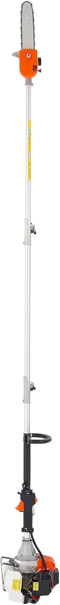 VEVOR Perches élagueuses, 1,75 CV, 3,61 m, 25,4 cm, 850 ml, Blanc/Gris, Élagueuse Thermique sur Perche 2 Temps 43 cc