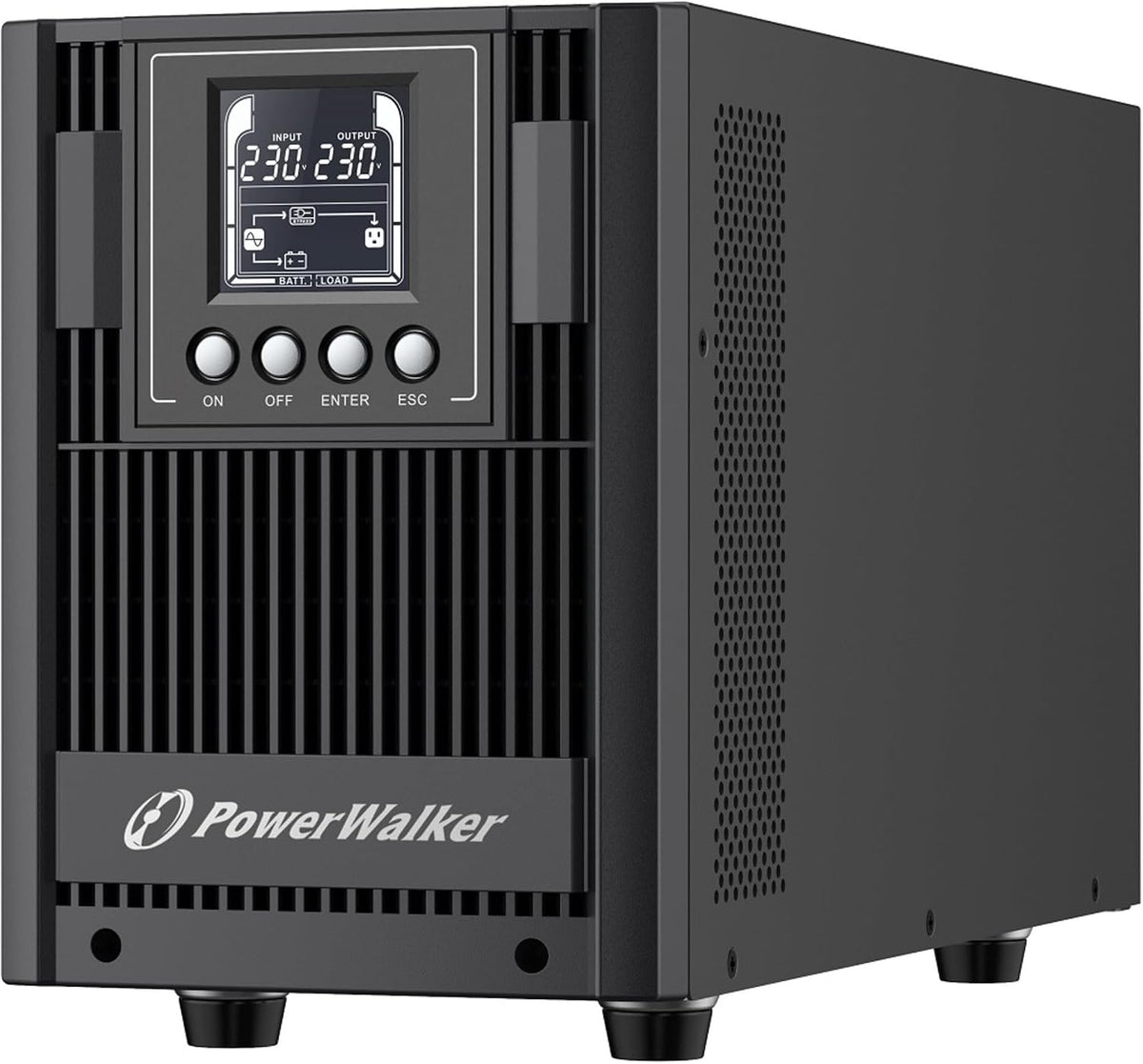 PowerWalker onduleur, 1800 W, Noir/Gris, VFI 2000 AT Double-Conversion (en Ligne) 2000 VA 4 Sortie(s) CA