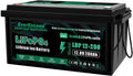 EverExceed batterie, 12 V, 200ah, 2560 Wh, Noir/Vert, Lithium avec BMS 150A intégré, Lifepo4 avec Protection Contre les Basses Températures