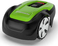 Greenworks robot tondeuse, Noir/Vert, Optimow S Tondeuse Robot à Gazon Jusqu'à 300m2 avec Pente 30 %, Ultra Silencieuse