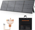 MHPOWOS panneau solaire, 220 W, 20 V, Gris/Noir, portable, léger et pliable de avec une béquille réglable, station d'alimentation portable