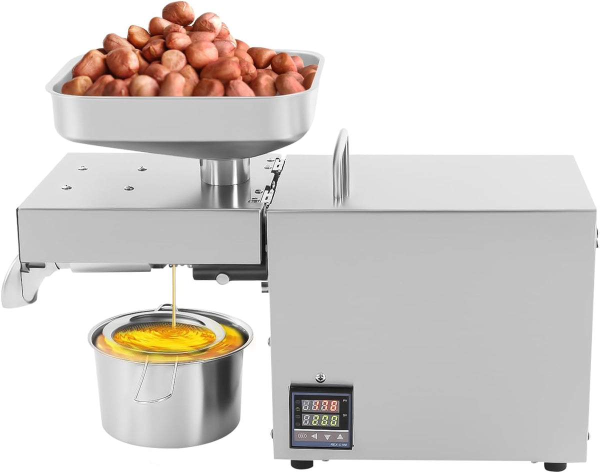 FUNYSF broyeur, 610 W, acier inoxydable 304 de qualité alimentaire et acier à couverts allemand, Argenté/Blanc
