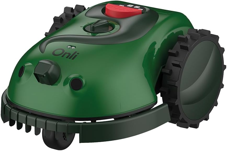 ONLI Tondeuses robot, 6 cm, 16 cm, Vert, - Robot Tondeuse caméra ON1008 V - Hauteur de Coupe 2 à, Largeur de Coupe 1
