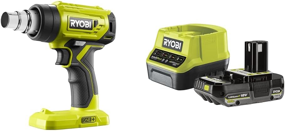 RYOBI Décapeurs thermiques, 18 V, 170 L, 2 Ah, Jaune/Gris