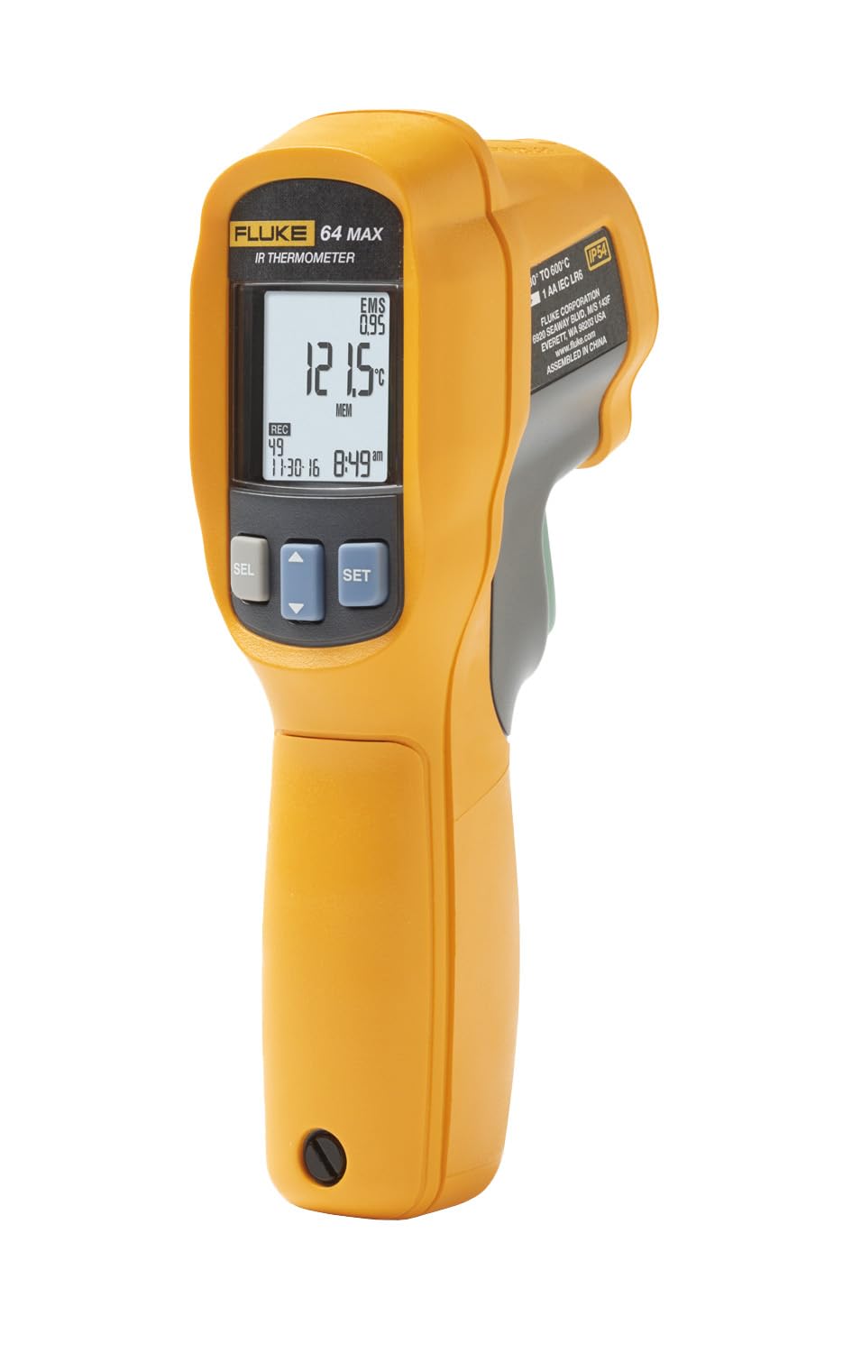 Fluke Thermomètres à infrarouges, Noir/Jaune, 64 Max - F