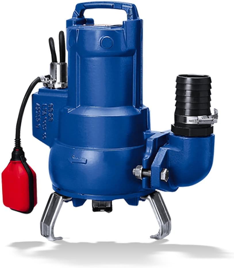 KSB Pompes de relevage, 1.25kw, 220v, Bleu/Blanc