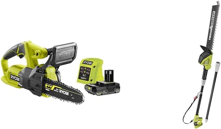 RYOBI batterie, 20 cm, 45 cm, 18 V, 2,5 Ah, Blanc/Jaune, Extension, 1 lithium+ et 1 chargeur 1
