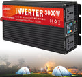 HENGCMM onduleur, 12 V, 24 V, 48 V, 60 V, 220 V, Noir/Rouge, 3000 W- to