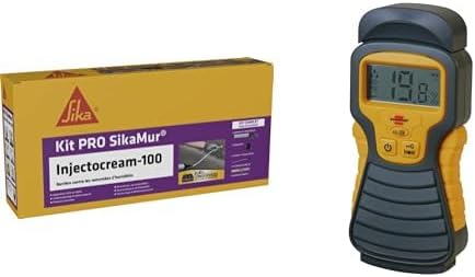 SIKA Produits d'étanchéité, Blanc/Anthracite/Jaune, - Mur InjectoCream 100, Traitement contre les remontées capillaires/remontées d'humidité