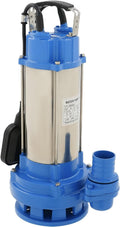 Caskunbsy Pompes de relevage, 40μF, 2200 W., 230 V, 50 Hz., acier inoxydable., bleu, argenté