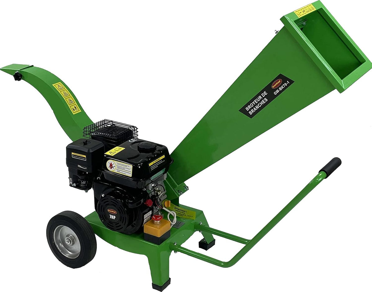 ELECTROPOWER broyeur, 60 mm, Vert, de Branches 7 CV - Maxi Manuel Acier allié