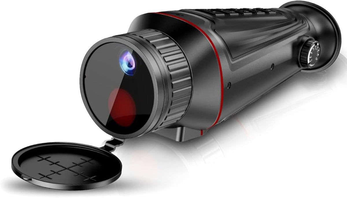 SJMDMZD Imageurs thermiques, 300 m, Noir/Gris, 4K Monoculaire Thermique, Lunette Vision Nocturne Chasse, Portée de Détection