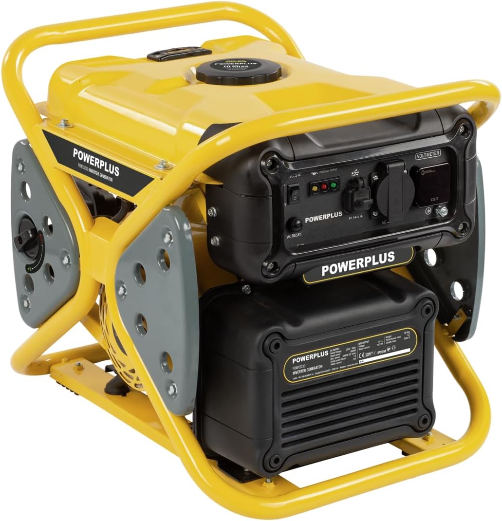 POWERPLUS groupe électrogène, 3200 W, Jaune/Noir, générateur POWX5230 - Inverter générateur