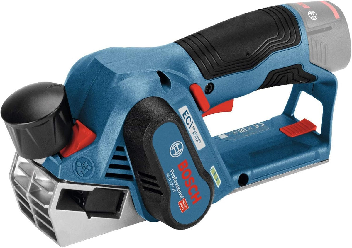 Bosch Rabots, 12 V, 56 mm, Bleu/Noir, Professional System rabot sans-fil GHO -20 (largeur de rabotage maxi : )