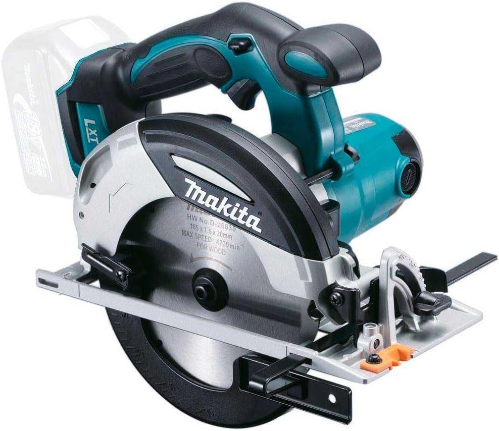 Makita scie circulaire, 18 V, 165 mm, Bleu/Gris, LXT Ø (Machine seule) - DHS630Z