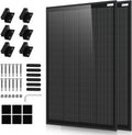 ECO-WORTHY panneau solaire, 400 W, 2 x 200, Noir/Gris, Légers de ( W) avec Support, Panneaux Solaires 18BB