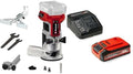 Einhell Défonceuses, 18 V, 40 mm, 4,0 Ah, Gris/Blanc, Professional Affleureuse sans fil TP-ET 18 Li BL-Solo Power X-Change (