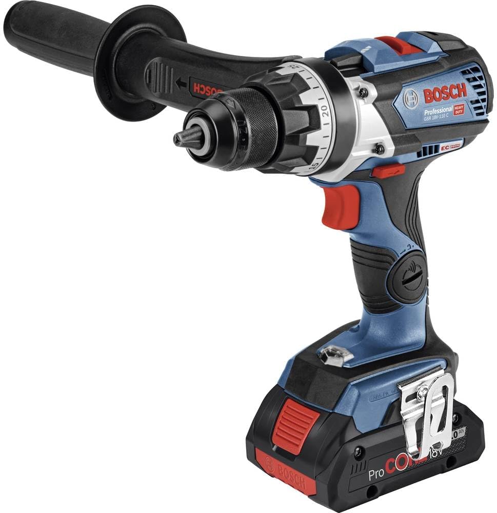 Bosch Professional perceuse-visseuse, 18 V, 12 mm, Noir/Bleu, System sans-fil GSR -110 C (couple max. : 110 Nm
