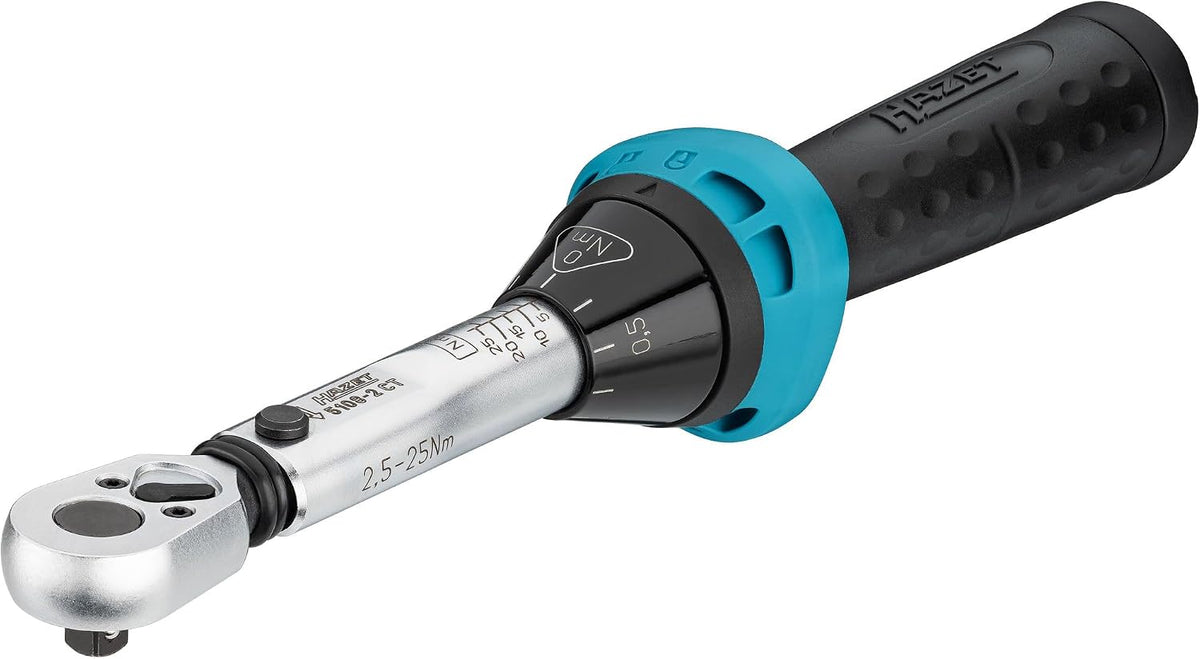 Hazet Clés dynamométriques, 232 mm, poids : 0,70 kg., 6,3 mm, 4 pouce, 232 mm, Noir/Blanc, tolérance : 4%