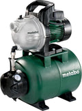 metabo Pompes submersibles, 25 G, 1100 W, 4000 l, 46 m, Vert/Gris, Installation d'eau domestique HWW 4000/ (600971000) Box