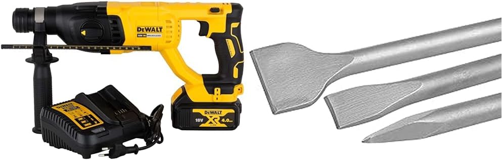DeWalt Marteau perforateur, 18 V, 4 Ah, 25 cm, Gris/Noir