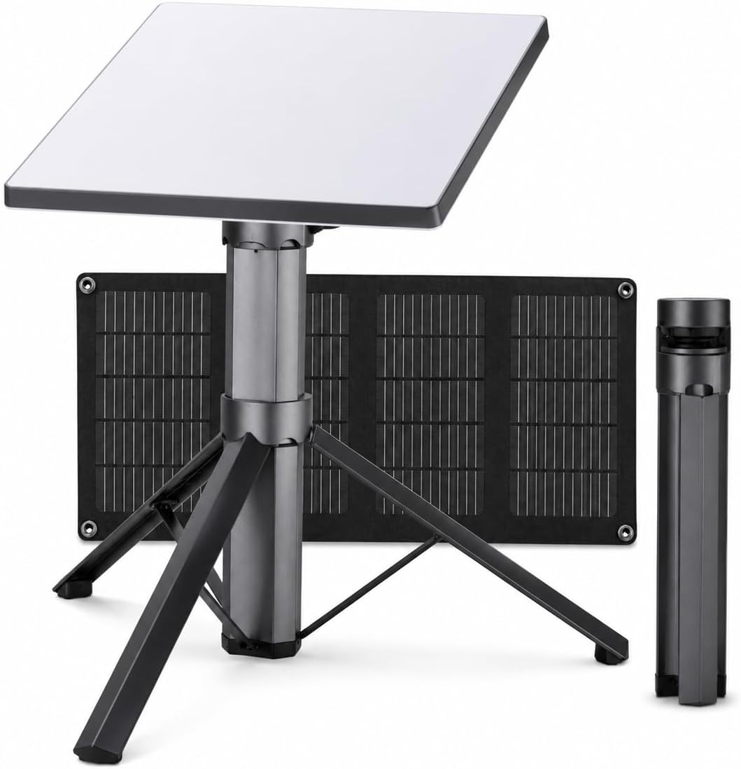 Elfcam panneau solaire, 166,5 Wh, 40 W, 30 V, 65 W, Noir/Blanc, - Kit Batterie Portable Compatible Starlink Mini 45000mAh avec Pliable