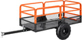 VEVOR tondeuse à gazon, 22 pi³ / 623 L, 623 L, 725,75 kg, 40,64 cm, Noir/Orange, Remorque à Benne Basculante