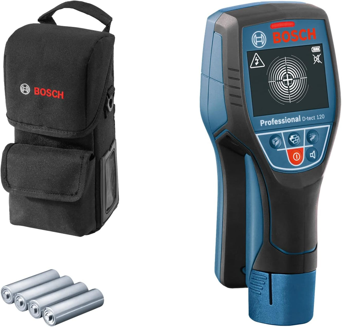Bosch Professional Détecteurs de montant, 120 mm, Noir/Bleu, Housse de Protection)