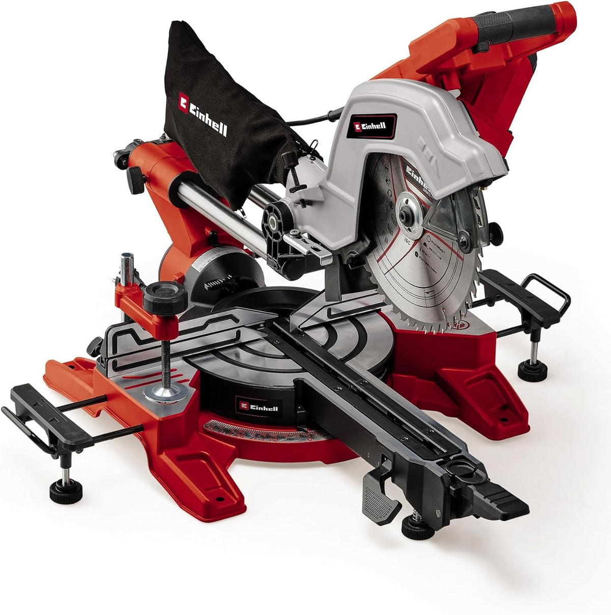 Einhell Scies d'encadreur, 10 L, 100 W, 254 mm, 305 mm, 85 mm, Gris/Rouge, Scie à onglet radiale TE-SM Dual (2