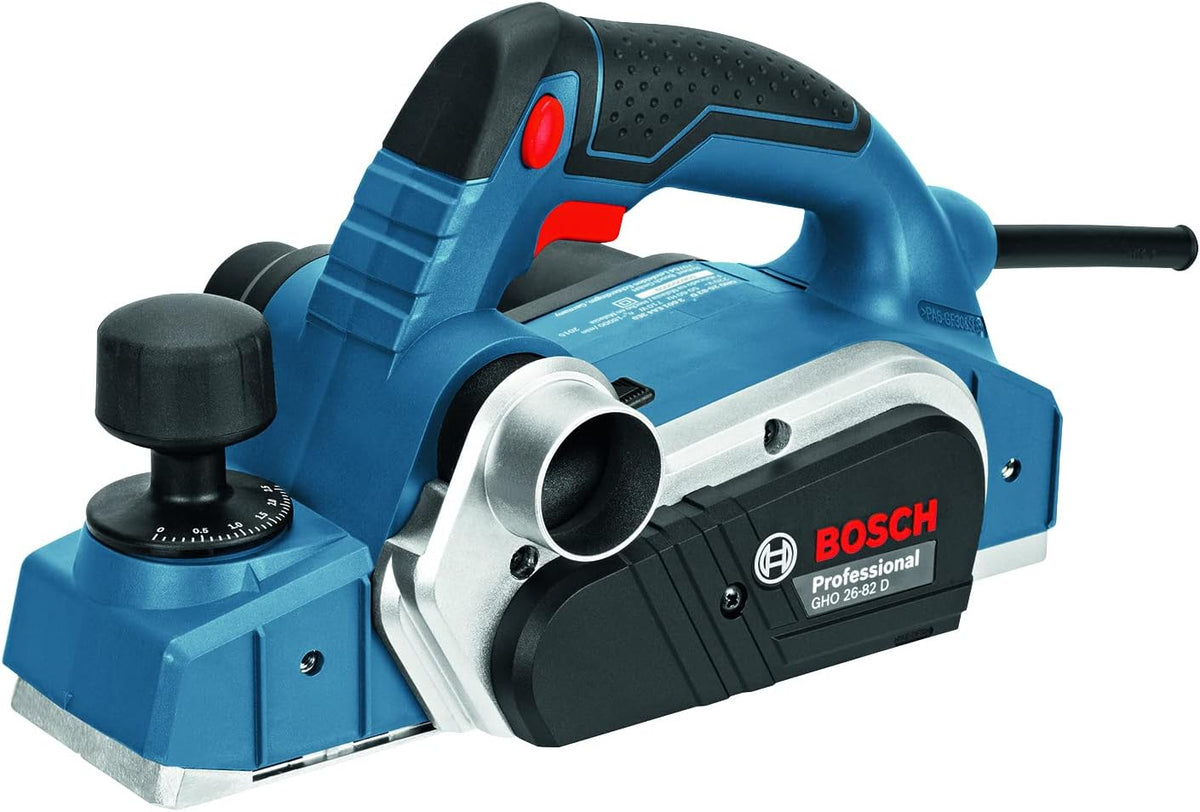 Bosch Professional Rabots, 710 W, Bleu/Blanc, rabot GHO 26-82 D (puissance, sac à poussière, tournevis coudé