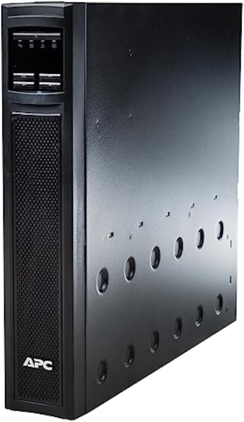 APC onduleur, Noir, modèle à autonomie longue durée, Line-interactive, Écran LCD, 8 Prises IEC-C13, Logiciel d'arrêt)