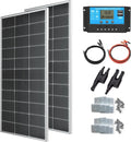 Kit Panneaux solaires monocristallins, 300 W, 150 W, 12 V, Noir/Gris, Caravanes Et Systèmes De Batteries