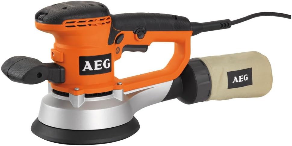 AEG Ponceuses excentrique, 150 mm, Orange/Gris, - Ponceuse Excentrique EX 150 ES, Moteur Puissant, Variateur Vitesse