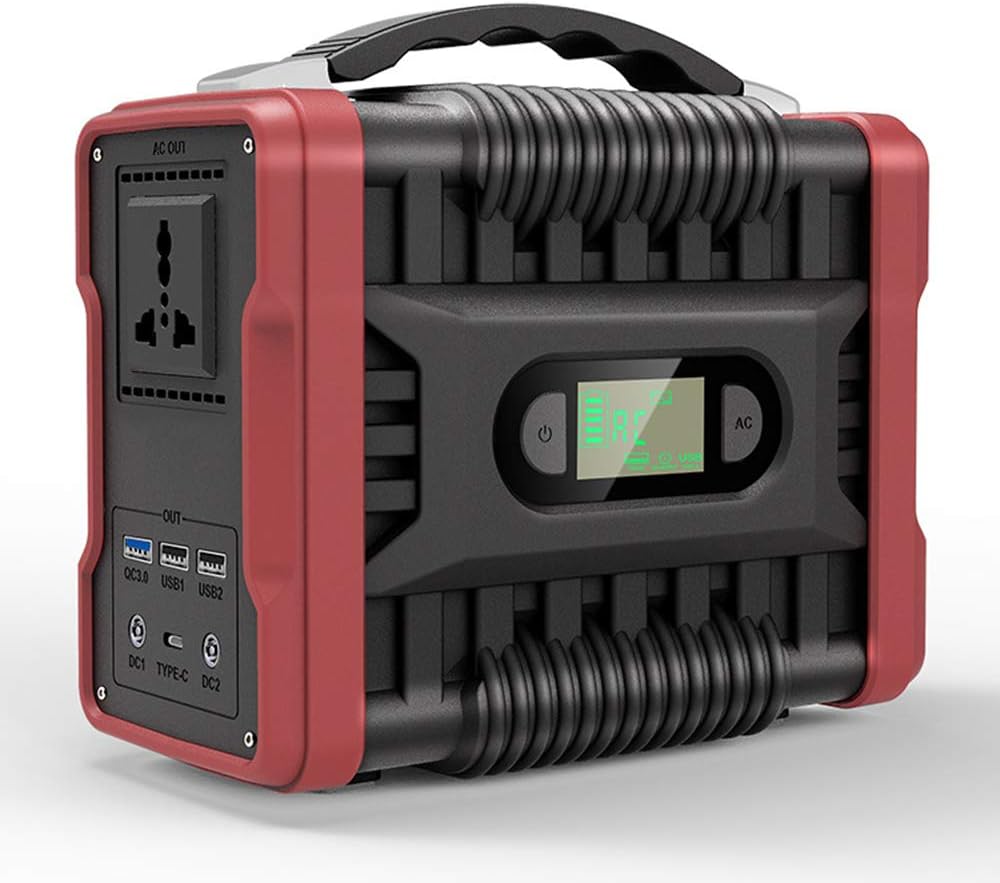 ZXCVBNAS groupe électrogène, 213 * 1 * 06 1 80 mm, 60000mAh, 20ah, 12 V, Noir/Rouge, Générateur Portable Batterie Rechargeable au Lithium Générateur
