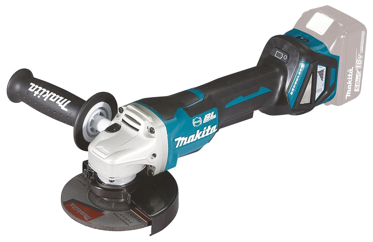 Makita Meuleuses d'angle, 18 V, 125 mm, Gris/Blanc, Meuleuse d'angle LXT Li-Ion Ø (Produit seul) - DGA517Z