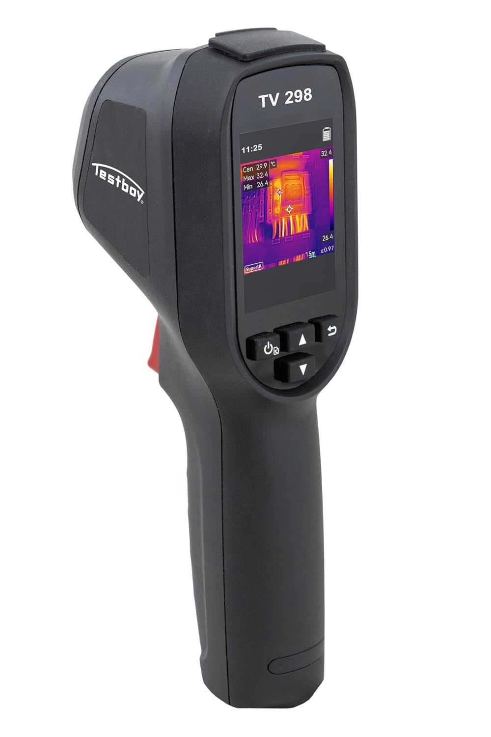 Testboy téléviseur, 2,4 pouces, 96×96, Noir/Gris, résolution IR, −20 à 550 °C, caméra thermographique USB-C