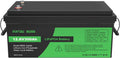 DATOUBOSS batterie, 12 V, 300 Ah, 3840 W, Noir/Vert, Lithium LiFePO4, BMS intégré 200A, 15000+Cycles Cycle Profond Lithium