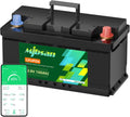 Mjbsan batterie, 12 V, 160 Ah, 2048 Wh, Noir/Vert, LiFePO4 à décharge lente avec BMS 150 A, 4000-15000 cycles