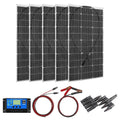 YINGGUANG Panneaux solaires monocristallins, 500 W, 18 V, 100 W, 12 V, Noir/Gris, 50A contrôleur, charger des batteries - camping-car