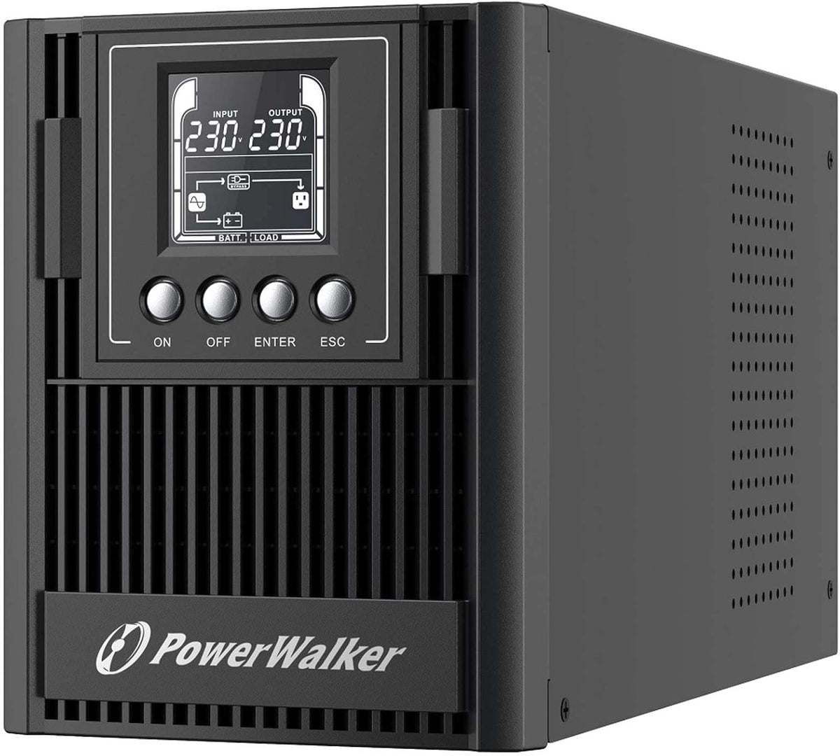 PowerWalker onduleur, Noir/Gris, POWER WALKER UPS EN LÍNEA VFI 1000 AT FR 3X FR OUT USB/RS-232 LCD EPO