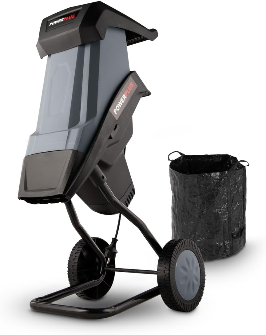 POWERPLUS broyeur, 2400 W, Noir/Gris, de vegetaux POWEG5011